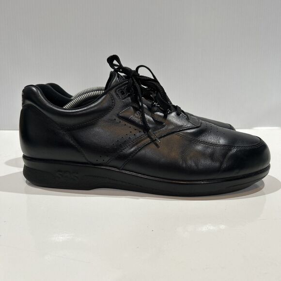 SAS Time Out Men’s 12 N Shoes Black Leather Narrow Walking Sneakers Comfort - Picture 1 of 12